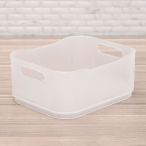 Cesta Organizadora Fit Retangular Pequena 18x15cm Transparente - Coza