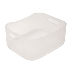 Cesta Organizadora Fit Retangular Pequena 18x15cm Transparente - Coza