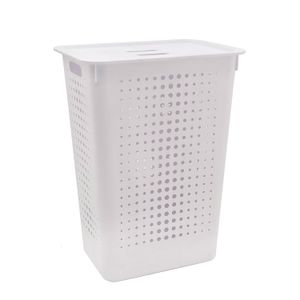Cesto de Roupa com Tampa 47l Branco - Ou