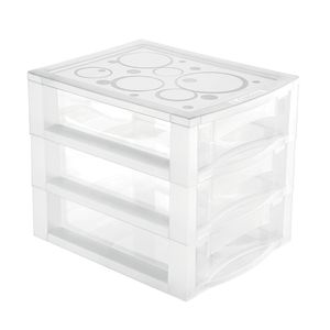 Gaveteiro Plástico P com 3 Gavetas - Ordene