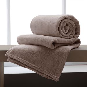 Manta Microfibra Casal Taupe - Corttex