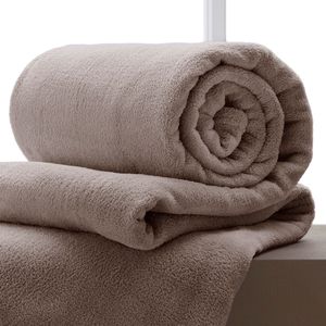 Manta Microfibra Casal Taupe - Corttex