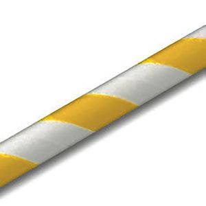 Canudo de Papel Listrado Kit com 20 Unidades Amarelo - Silver Festas