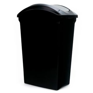 Lixeira de Chão Basculante Slim 15l Preta - Sanremo