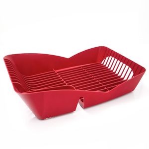 Escorredor de Louça Infinity 8 Pratos Vermelho - Martiplast