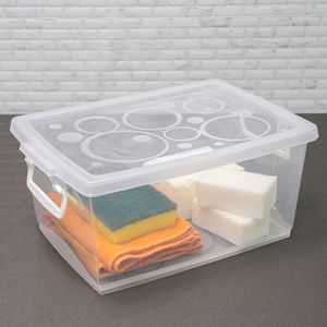 Caixa Organizadora Retangular com Trava 12x26cm Transparante - Ordene