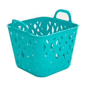 Cesto Organizador Flexível Telado Retangular 18x19cm Azul Tyfany - Arthi