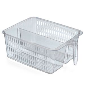 Cesto Organizador com Alça Multiuso Retangular 5l Transparente - Arthi