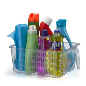Cesto Organizador com Alça Multiuso Retangular 5l Transparente - Arthi