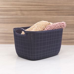 Cesto Organizador Multiuso 38cm Cinza - Home Space