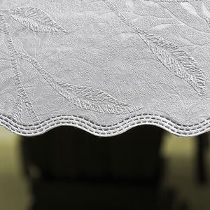 Toalha de Mesa Quadrada 138x138cm Adamascada Prata - Sur La Table