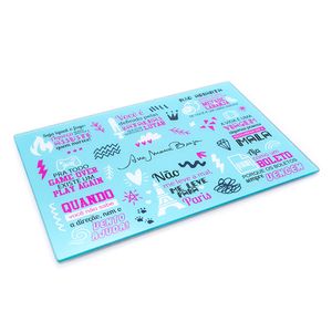 Tábua de Vidro Retangular 30x20cm Frases - Ana Maria Braga
