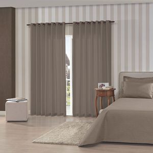 Cortina para Sala / Quarto Rústica Pantex 5,4 X 2,5m Camurça - Bella Janela