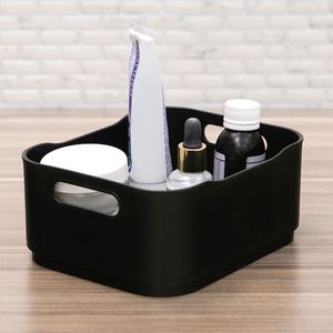 Cesta Organizadora Fit Retangular Pequena 18x15cm Preta - Coza