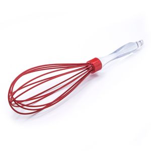 Fouet de Silicone Vermelho com Cabo Transparente - Silicook