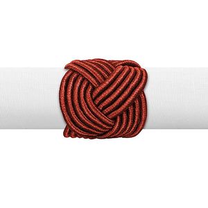 Conjunto de Argolas para Guardanapo Traccia 4 Peças Vermelho - Copa & Cia