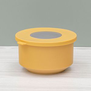 Pote de Plástico Redondo Hoop 500mL Amarelo - Coza