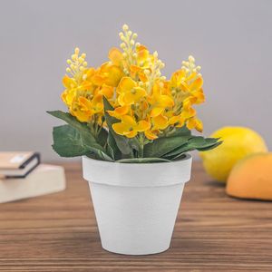 Cachepot de Plástico Lisse 9x18cm Amarelo - Sottile
