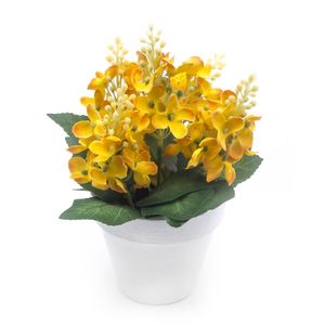 Cachepot de Plástico Lisse 9x18cm Amarelo - Sottile