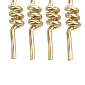 A Vela de Aniversário Tubo Kit com 4 Unidades Dourada - Silver Plastic