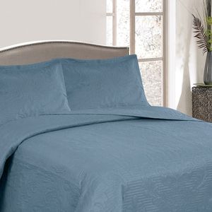 Colcha King Boutis Comfort com 2 Porta Travesseiros Azul - Beau Tissu