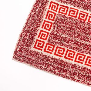 Tapete para Banheiro Retangular 40x60cm Grego Vermelho - Comoditá