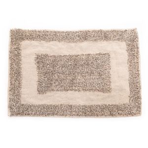 Tapete para Banheiro Retangular 40x60cm Taupe - Comoditá