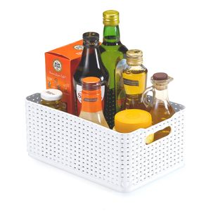 Caixa Organizadora 4,5l Rattan Branco - Arthi