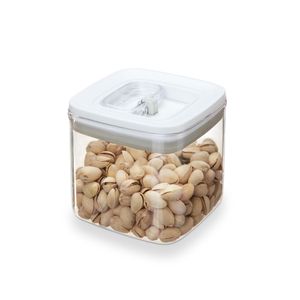 Pote Hermético Plástico 1l Quadrado Branco - Arthi