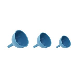 Funil de Silicone 3 Peças Azul - Oikos