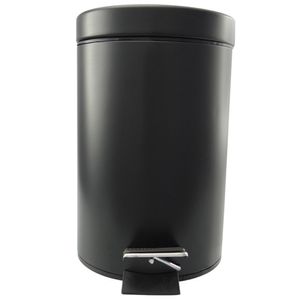 Lixeira de Chão com Pedal Preta 12 L - Lumina