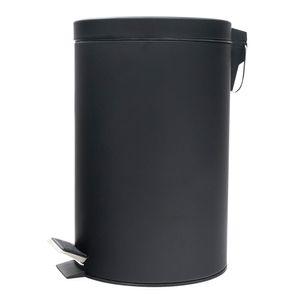 Lixeira de Chão com Pedal Preta 12 L - Lumina