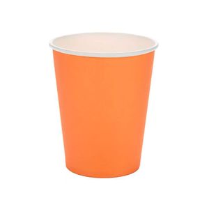 Copo de Festa Liso 270mL Kit com 10 Unidades Laranja - Silver Plastic
