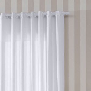 Cortina para Sala / Quarto Rústica Pantex 3,6 X 2,5m Branco - Bella Janela