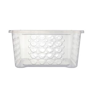 Cesta Organizadora Quadrada Alta 13,7x27cm Transparente - Sanremo
