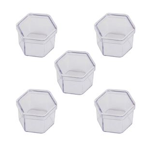 Jogo de Caixinhas 5 Peças Sextavado Cristal - Waleu