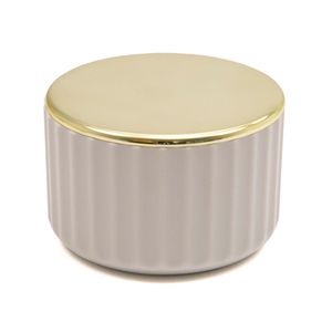 Porta Algodão Groove 10cm Bege - Martiplast