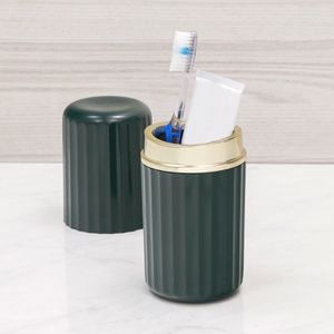 Porta Escova de Dente Poliestireno Groove 21cm Verde - Martiplast