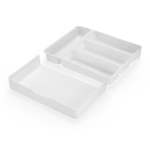 Organizador de Gavetas com Divisórias Extensível Branco - Arthi