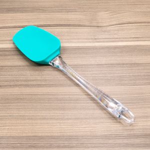 Espátula de Silicone com Cabo Transparente Azul Tiffany - Silicook