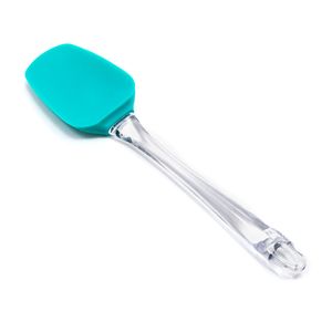 Espátula de Silicone com Cabo Transparente Azul Tiffany - Silicook