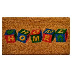 Capacho Retangular Cubo Home 33x60cm Colorido - Vizapi