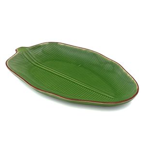 Centro de Mesa Cerâmica Verde 23,5x36,5cm - Fancy