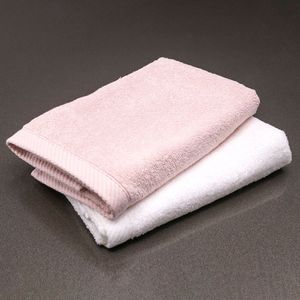 Jogo de Toalhas Amalfi 4 Peças Branco e Rosa - Karsten