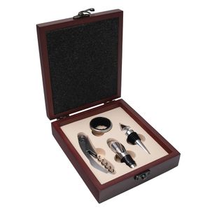 Kit para Vinho 4 Peças Inox - Salute