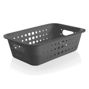 Cesta Organizadora Retangular 8x29cm Chumbo - Martiplast