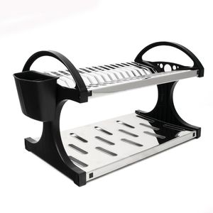 Escorredor de Louça Suprema 16 Pratos Preto/ Prata - Brinox