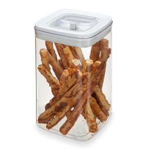Pote Hermético Plástico 2,3l Quadrado Branco - Arthi