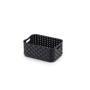 Caixa Organizadora 520mL Rattan Preto - Arthi