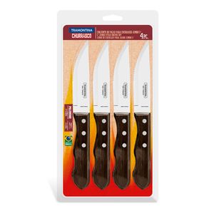 Jogo de Facas Jumbo Polywood Castanho 4 Peças - Tramontina